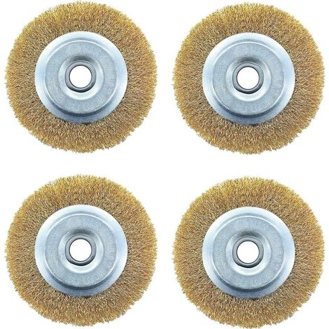 Trimmerkopf, Unkrautbürste Für Freischneider, Wildkrautbürste, Metallbürste, Ersatzbürste Zum Entfernen Von Unkraut Und Moos - 4er Pack