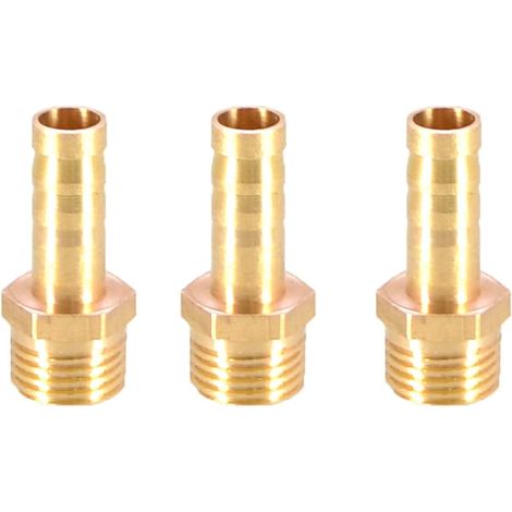 3er-set Messing-schlauchverbinder 8 Mm Auf 6,35 Mm Bsp-außengewinde-adapter