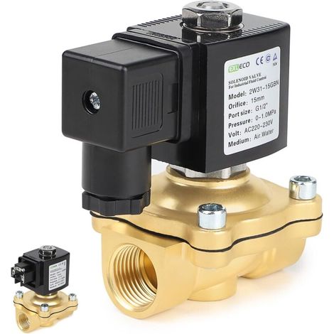 230 V Ac Messing-elektromagnetventil G1/2" Magnetventil Aus Messing Dn20 0-10 Bar Wassereinlass Nc-wasserverteilerventile Direktwirkendes Elektromagnetventil Für Wasser Und Luft