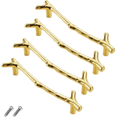 4er-set Vintage-schubladenknöpfe Aus Zinklegierung Für Schrank, Schublade, Landhaus, Hütte (96 Mm, Gold)
