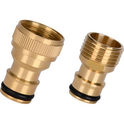 2er-set Gartenschlauch-adapter, Messing-schnellkupplungen, 1/2-zoll-steckverbinder Für Gartenschläuche, Gartenbewässerung Und Küchenwerkzeuge
