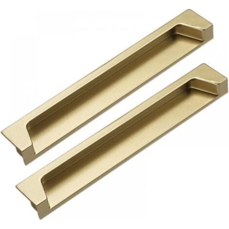 Eingelassener Griff Für Schiebetür, 2er-set Versteckte Schubladenknöpfe Aus Zinklegierung Für Schiebetüren Von Schrank Und Schublade, Mit Schrauben (lochabstand: 128 Mm)