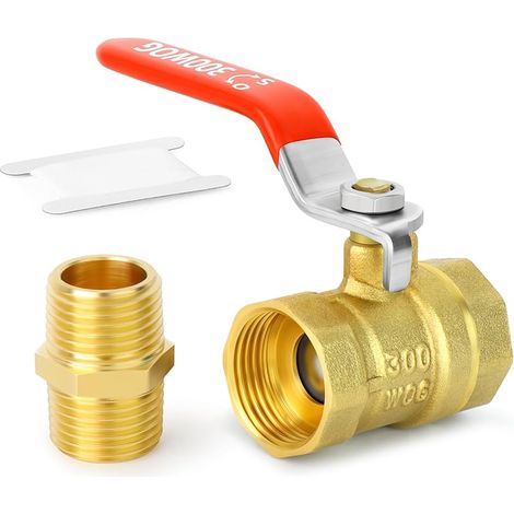 1 Stück Messing-minikugelhahn-set, 3/4 Zoll Innengewinde X Innengewinde Rohrfitting Mit Nippel