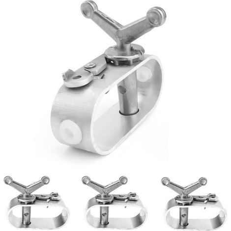 4 Stück Wäschespanner Für Außen, Spannvorrichtung Aus Aluminiumlegierung, Einfach Zu Bedienender Haken, Seil Nicht Enthalten