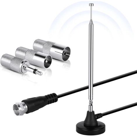 Innere Dab-radioantenne Für Hi-fi-systeme, 3m - Teleskop-fm-antenne Mit Magnetfuß Für Stereo-verstärker Und Heimkino-empfang