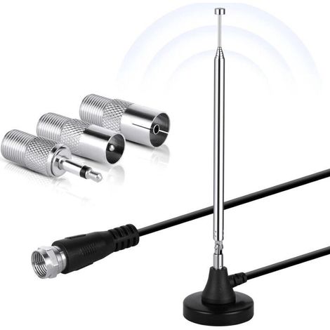 Innere 3-meter-dab-radioantenne Für Hi-fi-system – Teleskopische Fm-antenne Mit Magnetfuß Für Stereo-verstärker Und Heimkino