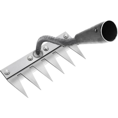 Multifunktionales Metall-jäteharke, 6-zahn-gartenharke, Tragbare Gartenharke Zum Jäten (ohne Stiel)