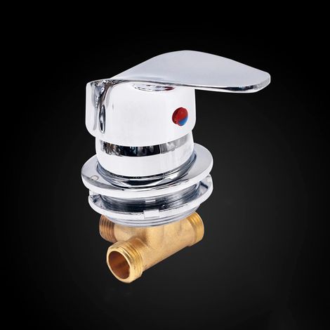 Einhebelmischer Für Kaltes Und Warmes Wasser Mit Einseitigem Ausgang, Gewinde/schlauchanschluss, Messing, Galvanisiert, Duschumsteller Für Große Bohrlöcher Im Duschbereich, Keramikkartusche, U-halteru