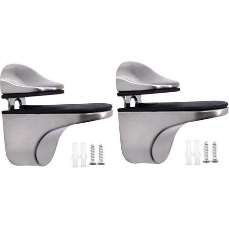 Glasregalhalter-klemme, Glasstützen Für Holz Von 3 Bis 21 Mm, Badezimmer-clip-halter Für Schlafzimmerregale, Möbelreparatur, Gebürstet