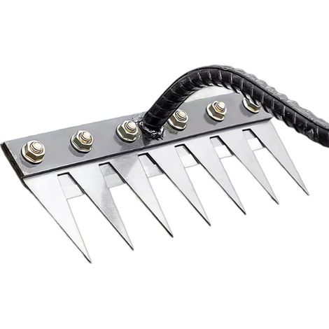 Rasenmäher Unkrautentferner Bodenlockerer 7 Metallzinken Mehrzweckwerkzeug Für Verhärtetes Gras Gartenarbeit Geschenke Langlebiger Unkrautentferner Einfach Zu Bedienen Gartenarbeit Aussaat Blumenbeet