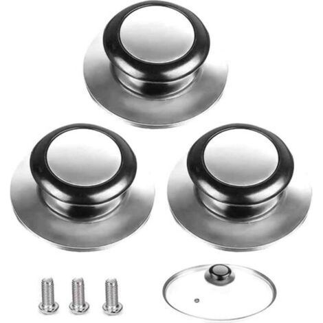 Deckelknopf Für Kochtopf, 3er-set Griffe Für Topfdeckel, Geeignet Für Glasdeckel, Edelstahltopfdeckel Und