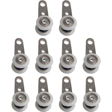 10er-pack Rollen Für Glasrahmen Oder Schiebetüren - Aus Metall Und Kunststoff - 4,5 X 1,9 Cm