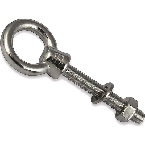 Boulon À Œil Mit Metrischem Gewinde Aus Edelstahl A4 V4a Edelstahl M10x100 (1 Stück)
