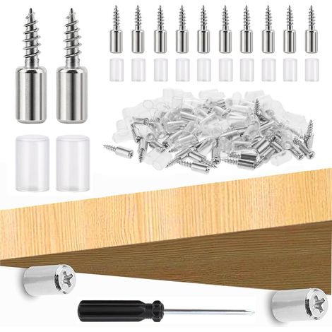 40 Stück Regalstützen, Schrankregalhalter Mit Schutz, Regalstifte Für Regale, Selbstschneidende Regalträger Für Möbel, Schränke, Bücherregale, Weinkühler (1 Schraubendreher)
