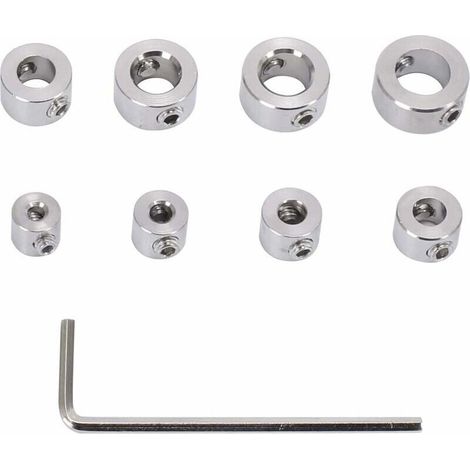 Tiefenanschlag Für Bohrer, 8-teilig Tiefenanschlag Aus Edelstahl, Langlebiger Ring-tiefenanschlag Für Bohrer Mit Inbusschlüssel, Bohrer-ring-positionierer 3-10 Mm