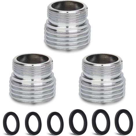 3-teiliges Wasserhahn-adapter-set (m20 Mm Außengewinde Auf M18 Mm Außengewinde) Für Küchenperlator, Spülenarmaturen-adapter, Gartenschlauchanschluss, Wasserfilter Und Standardschläuche.