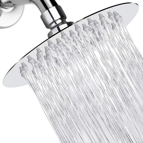 Regenduschkopf, Boost, Hochdurchfluss, Hochdruck-duschkopf Aus Edelstahl, Silber, 6 Zoll