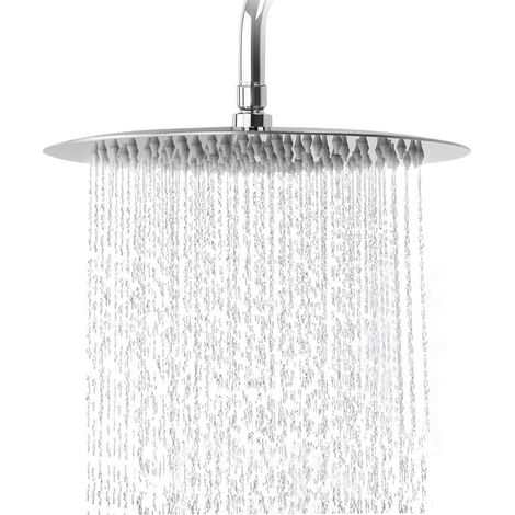 Regenduschkopf, Booster, Hochdurchfluss, Hochdruck-duschkopf, Edelstahl, Silber, 10 Zoll