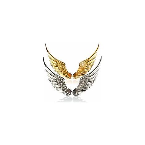 Autoaufkleber, 2 Stück 3d Metall Auto-flügel Engel Flügel Universal Auto-logo Aufkleber, 12,5 × 3,5 Cm