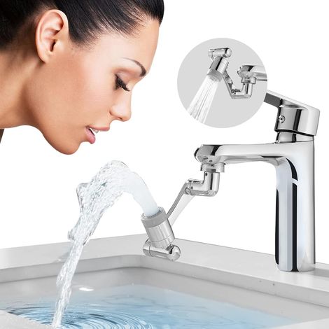 Andere Armaturen-zubehörteile, 1080° Drehbarer Wasserhahn-verlängerung - Universeller Wasserstrahlregler Für Spülbecken - 2 Modi - Für Küche Und Badezimmer - 360° Drehwinkel - Multifunktionaler Robote