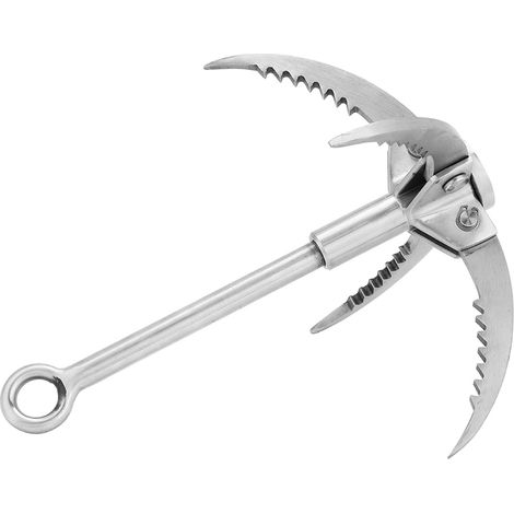 Klappgriff Aus Rutschfestem Edelstahl, Kletterkrallen, Kletterhaken, Kletterausrüstung, Angelmagnet Für Klettern, Abenteuer Und Survival