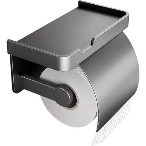 Toilettenpapierhalter, Toilettenpapierhalter Aus Aluminium, Toilettenpapier-spender Mit Deckel, Platzsparender Toilettenpapierhalter, Rostfreier Toilettenpapierhalter