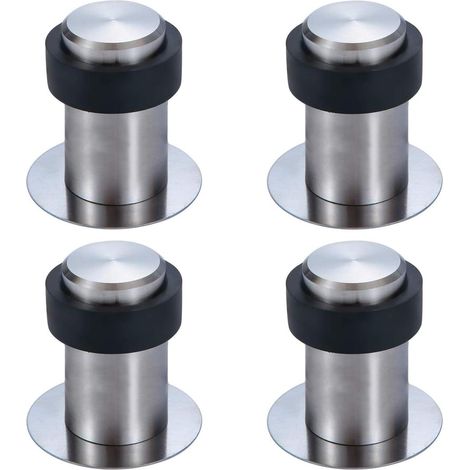 Klebbarer Türstopper Aus Edelstahl, 6 Cm, Bodentürstopper (4er-pack) - 6 Cm