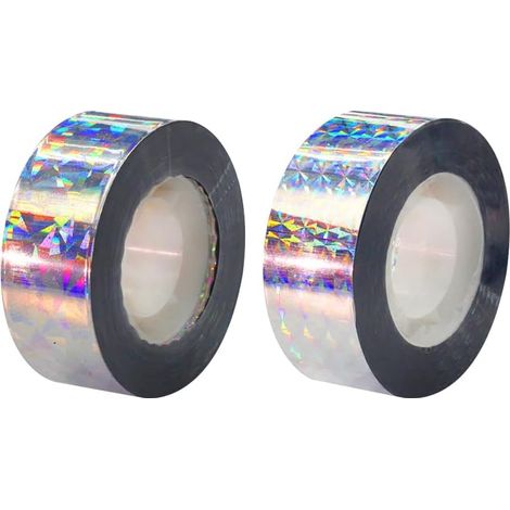 Reflektierendes Laser-vogelabwehrband, 2,4 Cm Breit X 100 M Lang, 2 Stück, Geeignet Für Landwirtschaftliche Obstgärten Und Außenbalkone.