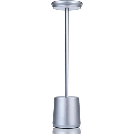 Kabellose Metall-schreibtischlampe, Tragbare Led-tischlampe Mit Touch-sensor, Wiederaufladbare Aluminium-lampe Mit 3 Farbtemperaturen, Dimmbare Helligkeit In 3 Stufen, Nachtlicht, Nachttischlampe