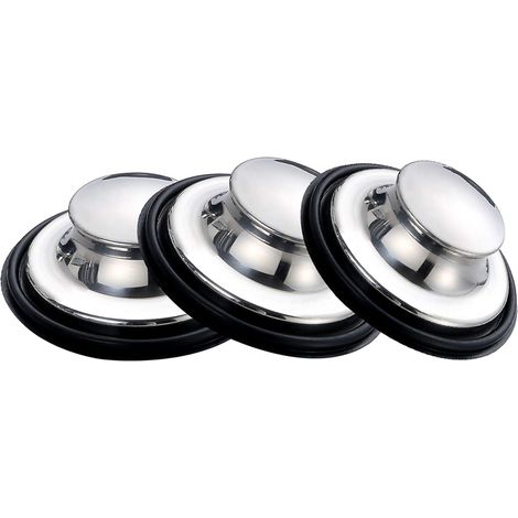Spülenstöpsel, Spülenstöpsel Aus Edelstahl Für Die Küche, Großer Breiter Rand Mit 3,35 Zoll (85 Mm) Durchmesser (3er-pack)