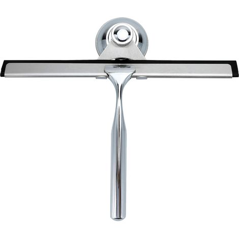 Silberner Glasreiniger - Glasreiniger Mit Saugnapfhaken Zum Bohren Aus Edelstahl Und Zinklegierung - Ideal Für Glas, Fliesen, Duschen Usw.