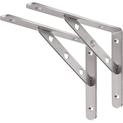 20 Cm Edelstahl-regalhalter, Stabil Und Langlebig, Rechtwinklige L-winkelhalter Zum Selbstmontieren, 2er-pack