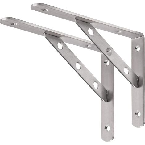 20 Cm Edelstahl-regalhalterungen, Robust Und Langlebig, Diy-l-winkel-halterungen, 2er-pack