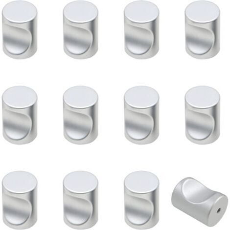 Zylindrische Möbelgriffe Für Schränke, Weinkeller Usw. - 12er-pack, Silberfarben, 17 X 21 Mm