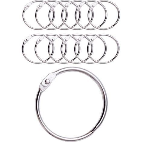 12 Duschvorhangringe Mit Metallhaken - 50 Mm Öffnungsdurchmesser Für Vorhänge, Badezimmer, Haus. Lieferumfang: 12 Metallene Duschvorhangringe Mit Einem Durchmesser Von