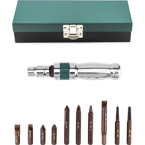 Schlag-schraubendreher-set, Schlag-schraubendreher + Adapter + Bits, 12-teilig, 1/2