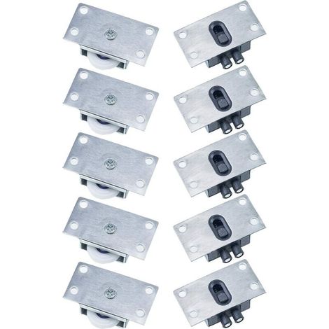 5 Paar Laufrollen Für Schiebetüren, Rollenräder Für Fenster- Und Möbelsysteme, Rostfrei, Geräuscharm, Verschleißfest, Für Schränke, Kleiderschränke, Fenster (silber)