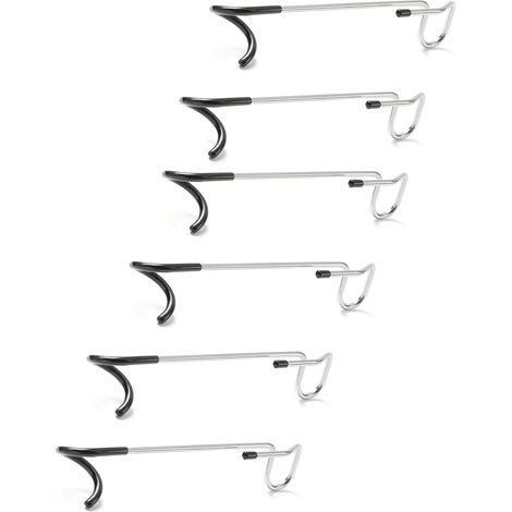 Set Aus 6 Rutschfesten Haken Für Garagenregale, Campinglaternen, Vogelfutterhäuser Und Regalstangen, 250 Mm