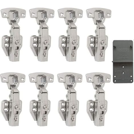 110 Grad Vollüberlappende Scharniere Mit Dämpfer, Automatischer Schließmechanismus, Küchenschrank-türscharnier, 8er-pack