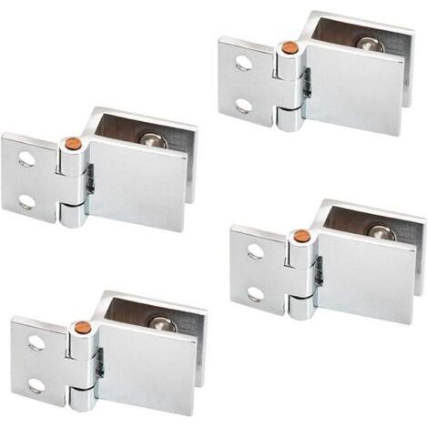 Scharnier, 4 Stück Glastürscharniere Für Küchenschrank, Glastür, Vitrine, Dusche, Für Glas 5-8 Mm