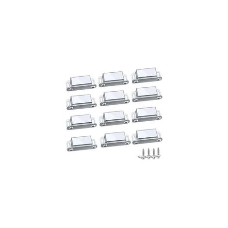 Forehill – 12-teiliges Magnetverschluss-set – Edelstahl 304 – Haltekraft Bis Zu 10 Kg – Für Schränke Und Schubladen – Einfache Installation - 45mm-12pc