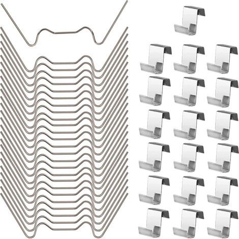 100 Stück, 50 Glasklammern Mit Metallclips Und 50 Z-überlappungsclips Als Ersatzteile Für Gewächshausglas, Befestigungsklammern Für Gewächshausglas Aus Edelstahl