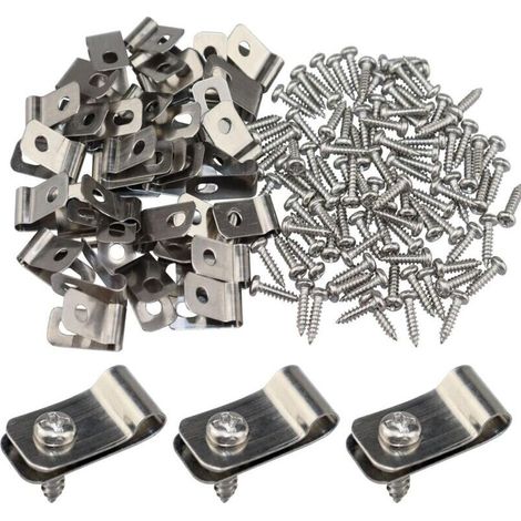 Befestigungsklammern Für Zaun, Befestigungsclips Für Maschendrahtzaun, Edelstahl-drahtclips Mit Schrauben, Kabelbinder Für Holz-, Vinyl- Oder Metallzaun (200 Stück)