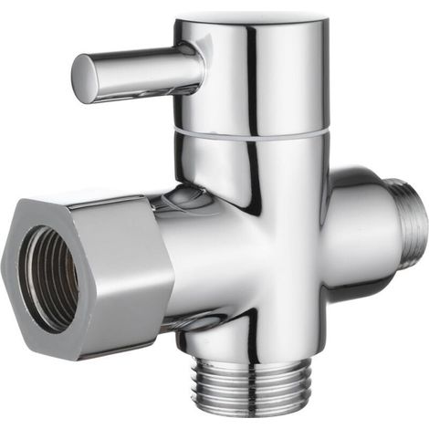 3-wege-ventil Aus Massivem Messing 3/8"-12/17 T Adapter Umleitungsventil Für Wc-toilette, Verchromt