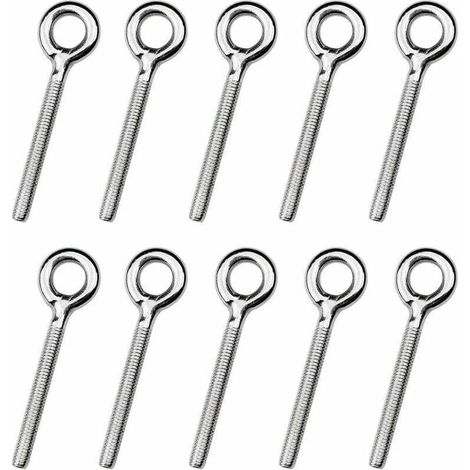 Satz Von 25 Augenschrauben M4 Aus Edelstahl 304 – Länge 53 Mm – Innendurchmesser 11 Mm – Korrosionsbeständig