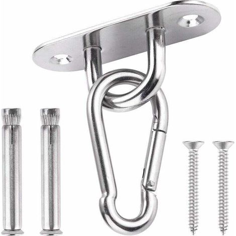 Deckenhaken, 450kg Tragfähigkeit, Robuster Wand- Und Deckenbefestigungshaken Aus 304 Edelstahl, Aufhängeset Für Hängematte, Hängesessel, Boxsack, Yoga