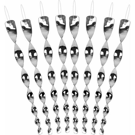 Vogelabwehr Spiralen Aus Kunststoff 30 Cm – 8er Set Reflektierende Stäbe – 360°-drehung Zum Schutz Von Garten Und Hof