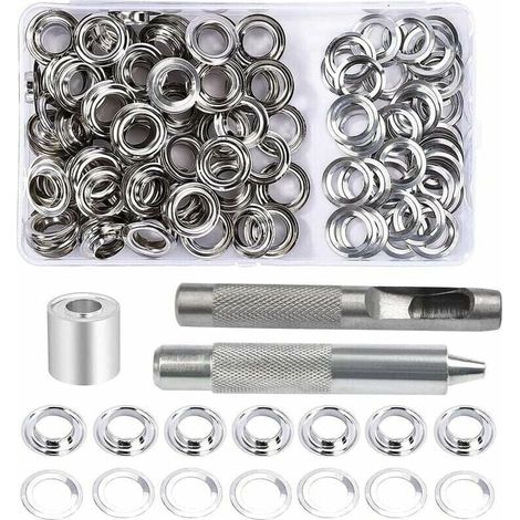 Ösen-set, 100 Stück 12 Mm Ösen, Planen-reparaturset, Mit 3 Werkzeugösen Für Planen, Stoffe, Zelte Und Herstellung