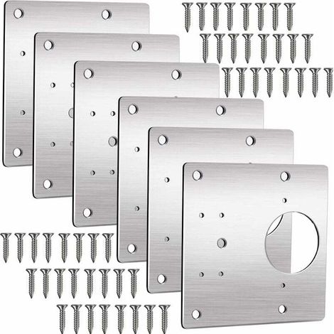 Scharnier-reparaturplatte, Scharnier-reparaturset Für Fenster-, Schubladen- Und Möbelschränke, 9 X 9 Cm, Für Küchenschrank-scharniere Und Schranktüren (6 Stück), Versailles