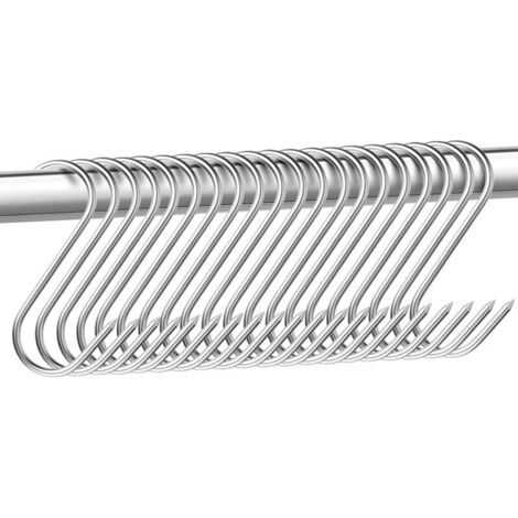 Set Aus 15 Edelstahlhaken, 15 Cm – S-förmige Haken – Salz- Und Säurebeständig – Für Fleisch Und Grillen
